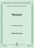 Richard Strauss-Morgen! for Violin and Piano