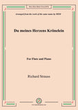 Richard Strauss-Du meines Herzens Krönelein, for Flute and Piano