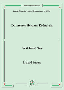 Richard Strauss-Du meines Herzens Krönelein, for Violin and Piano