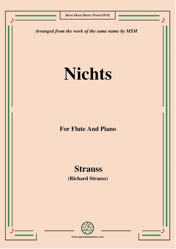 Richard Strauss-Nichts, for Flute and Piano