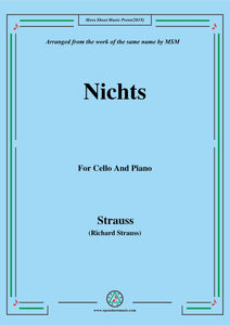 Richard Strauss-Nichts, for Cello and Piano
