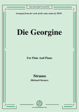 Richard Strauss-Die Georgine, for Flute and Piano