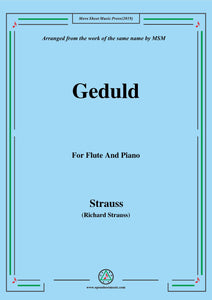 Richard Strauss-Geduld, for Flute and Piano