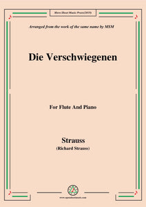 Richard Strauss-Die Verschwiegenen, for Flute and Piano
