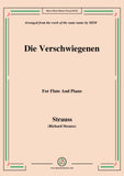 Richard Strauss-Die Verschwiegenen, for Flute and Piano
