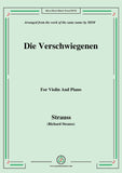 Richard Strauss-Die Verschwiegenen, for Violin and Piano