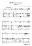 Richard Strauss-Die Verschwiegenen, for Cello and Piano