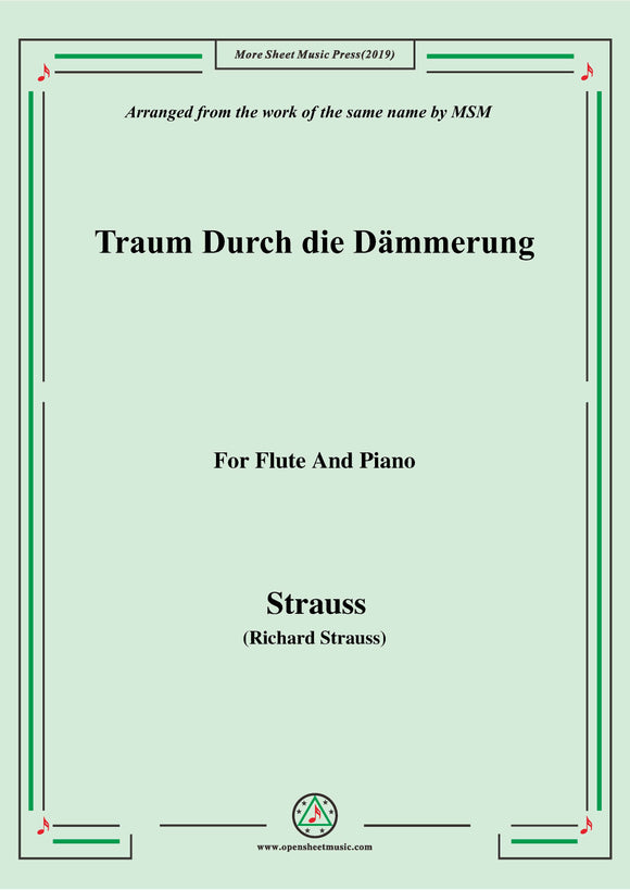 Richard Strauss-Traum Durch die Dämmerung, for Flute and Piano