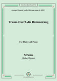 Richard Strauss-Traum Durch die Dämmerung, for Flute and Piano