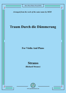 Richard Strauss-Traum Durch die Dämmerung, for Violin and Piano
