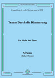 Richard Strauss-Traum Durch die Dämmerung, for Violin and Piano