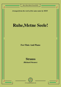Richard Strauss-Ruhe,Meine Seele!, for Flute and Piano