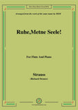 Richard Strauss-Ruhe,Meine Seele!, for Flute and Piano