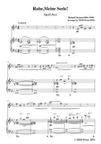 Richard Strauss-Ruhe,Meine Seele!, for Flute and Piano