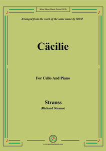 Richard Strauss-Cäcilie, for Cello and Piano