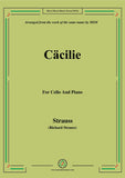 Richard Strauss-Cäcilie, for Cello and Piano