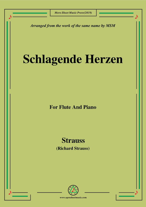 Richard Strauss-Schlagende Herzen, for Flute and Piano