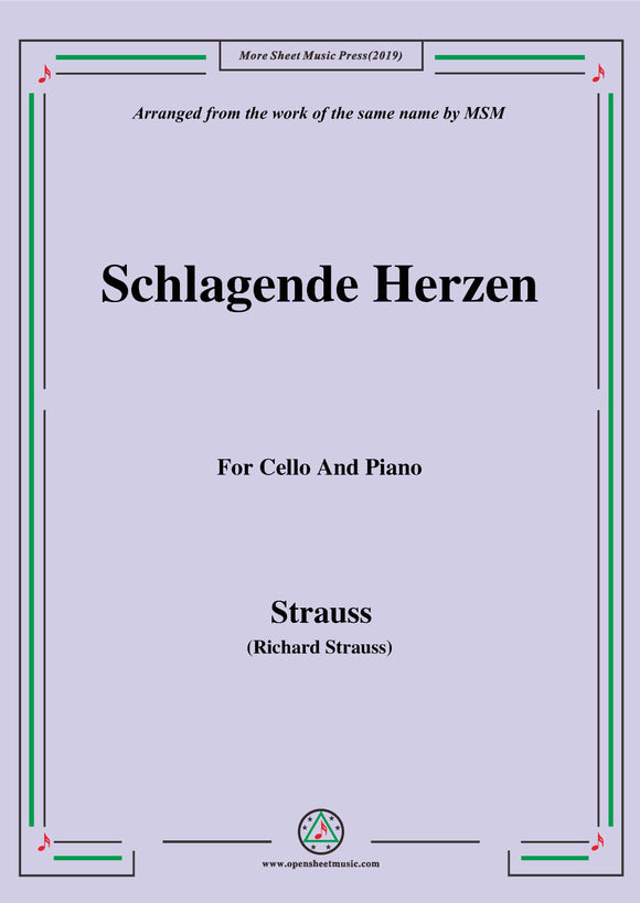 Richard Strauss-Schlagende Herzen, for Cello and Piano