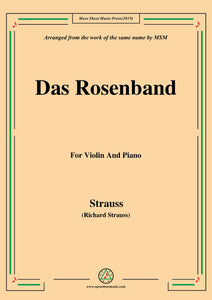 Richard Strauss-Das Rosenband, for Violin and Piano