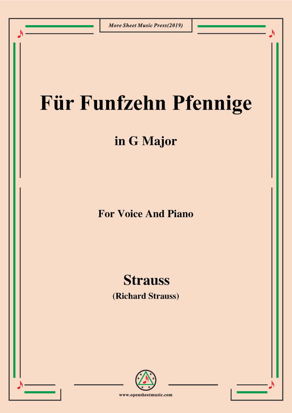 Richard Strauss-Für Funfzehn Pfennige
