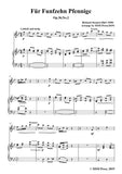 Richard Strauss-Für Funfzehn Pfennige, for Violin and Piano