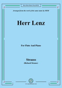 Richard Strauss-Herr Lenz, for Flute and Piano