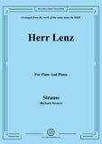 Richard Strauss-Herr Lenz, for Flute and Piano