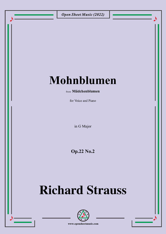 Richard Strauss-Mohnblumen,Op.22 No.2