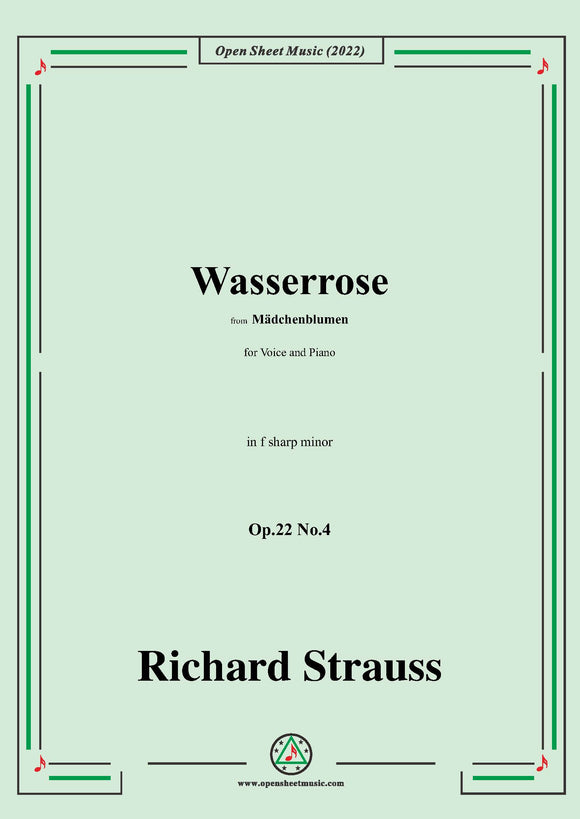 Richard Strauss-Wasserrose,Op.22 No.4