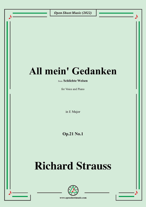 Richard Strauss-All mein' Gedanken,Op.21 No.1