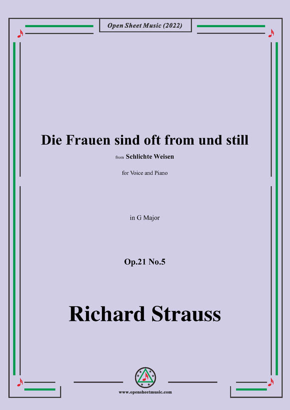 Richard Strauss-Die Frauen sind oft from und still,Op.21 No.5