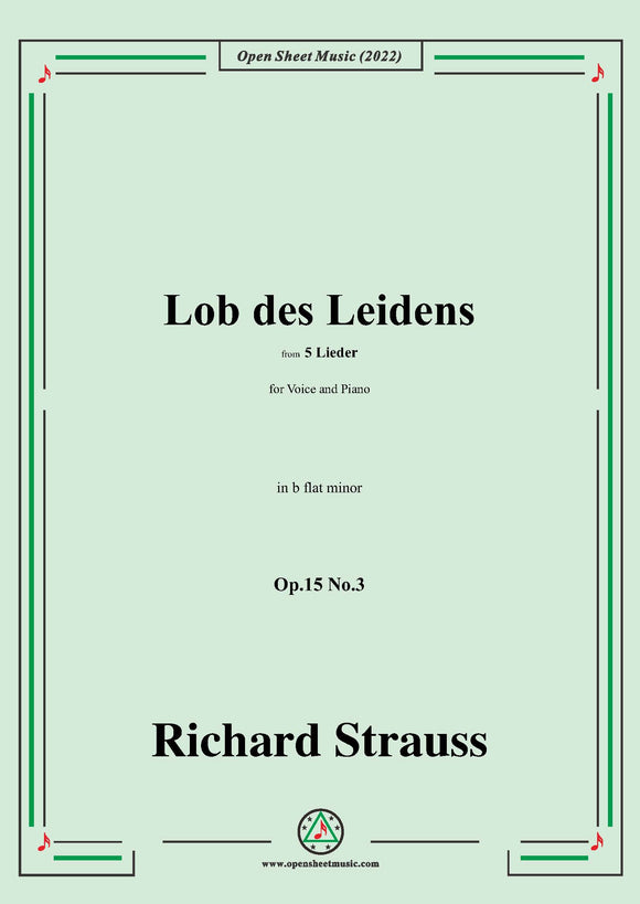 Richard Strauss-Lob des Leidens,Op.15 No.3