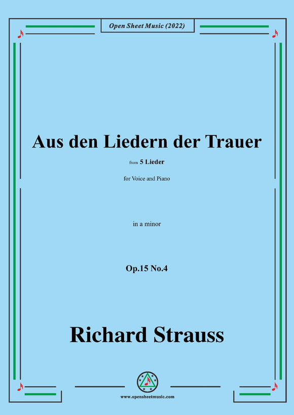 Richard Strauss-Aus den Liedern der Trauer,Op.15 No.4