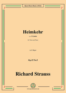 Richard Strauss-Heimkehr,Op.15 No.5