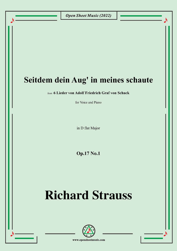 Richard Strauss-Seitdem dein Aug' in meines schaute,Op.17 No.1