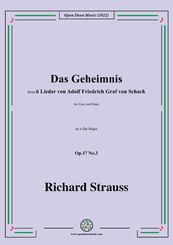 Richard Strauss-Das Geheimnis,Op.17 No.3