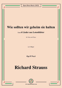 Richard Strauss-Wie sollten wir geheim sie halten