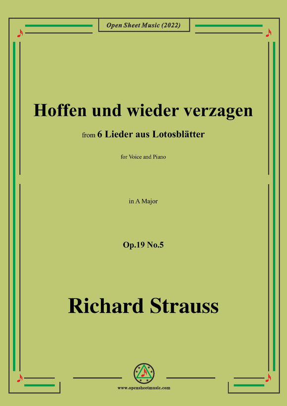 Richard Strauss-Hoffen und wieder verzagen