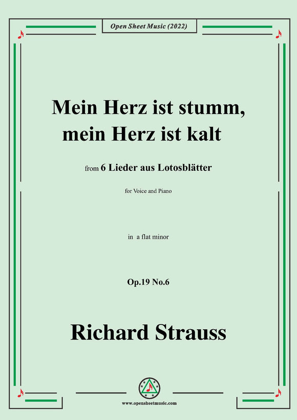 Richard Strauss-Mein Herz ist stumm,mein Herz ist kalt