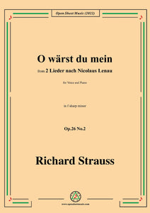 Richard Strauss-O wärst du mein