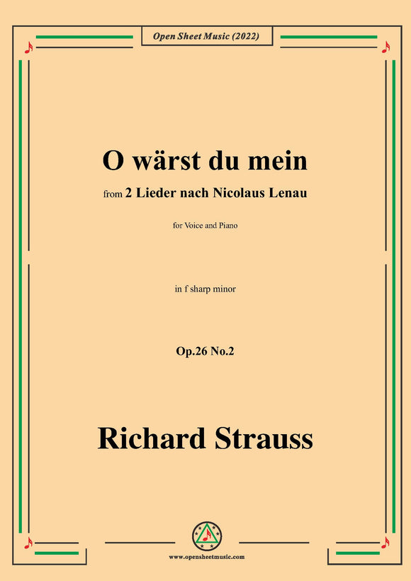 Richard Strauss-O wärst du mein