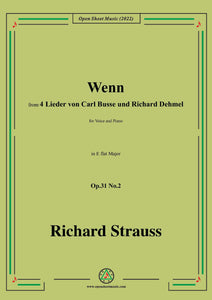Richard Strauss-Wenn,Op.31 No.2