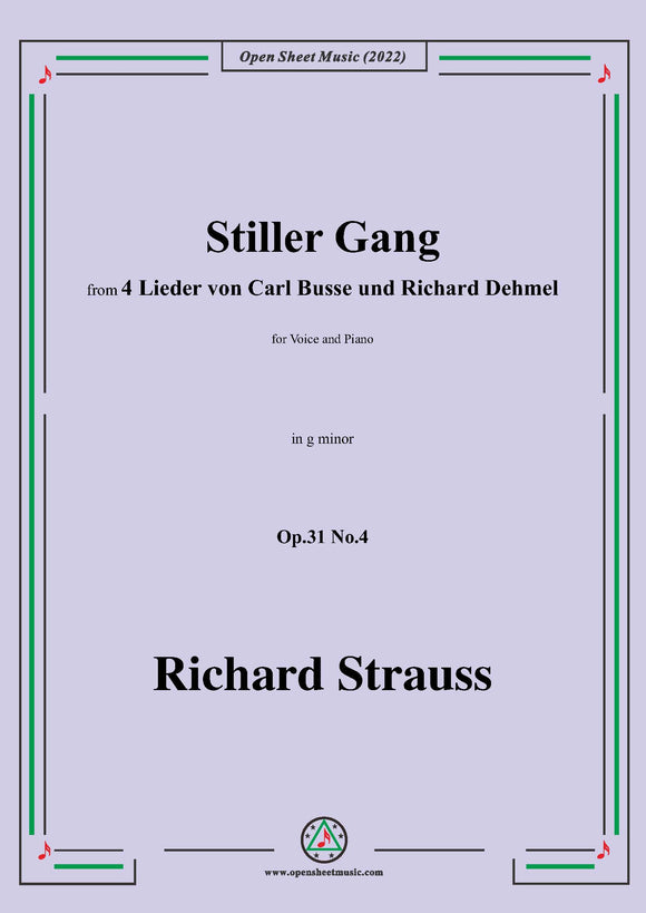 Richard Strauss-Stiller Gang,Op.31 No.4