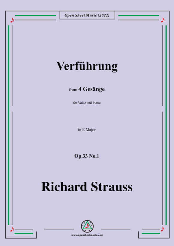 Richard Strauss-Verführung,Op.33 No.1