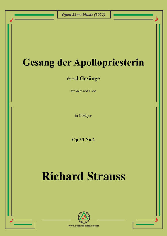 Richard Strauss-Gesang der Apollopriesterin,Op.33 No.2