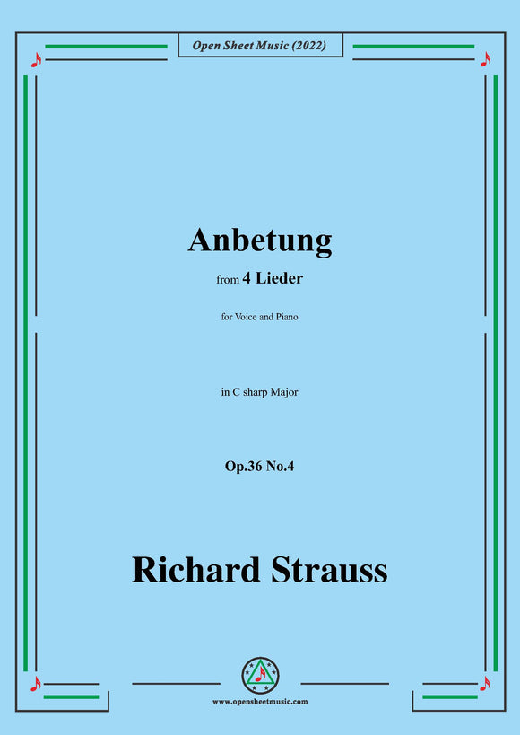 Richard Strauss-Anbetung,Op.36 No.4