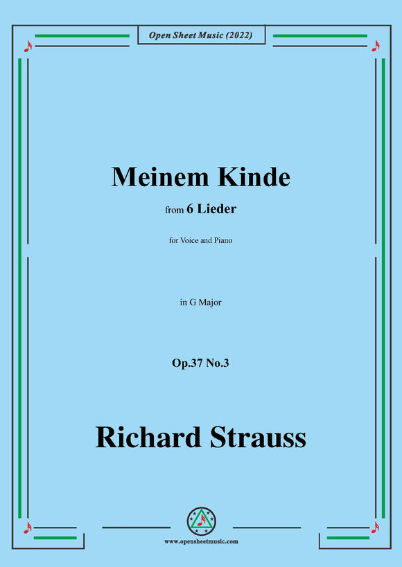 Richard Strauss-Meinem Kinde,Op.37 No.3