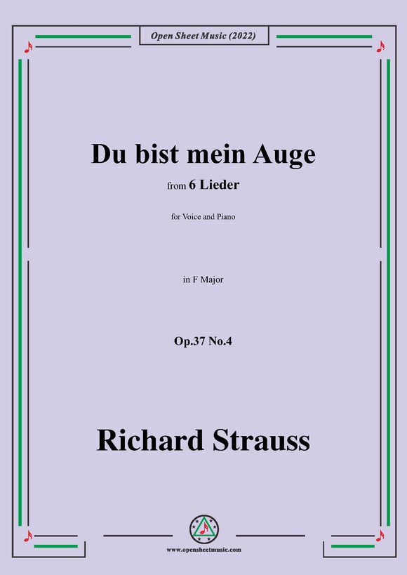 Richard Strauss-Du bist mein Auge,Op.37 No.4