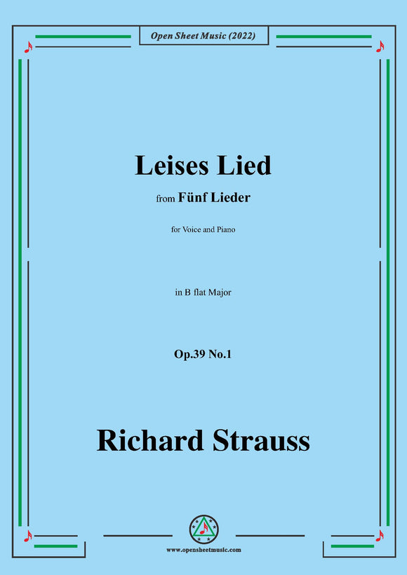 Richard Strauss-Leises Lied,Op.39 No.1