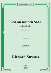 Richard Strauss-Lied an meinen Sohn,Op.39 No.5